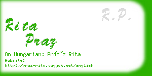 rita praz business card